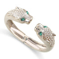 Double Leopards Cuff Bracelet Women's Trendy Jewelry for Wedding Engagement Party Statement Bangle in Gold Color Wholesale